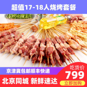 羊肉串新鲜户外烤串材料，17-18人套餐烧烤食材半成品食物