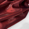 暗红色高品质加厚琉璃廓形感丝麻，缎面料风衣西装礼服定制布料