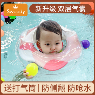 婴儿游泳圈0岁新生脖圈宝宝颈圈家用泳圈0-6个月以上幼儿洗澡专用