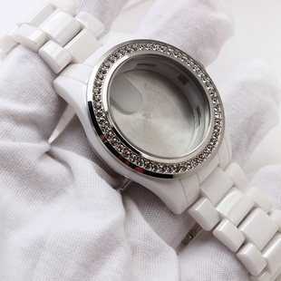 阿玛尼白色陶瓷手表表带表盘表壳适配AR1426/1418/1456/1472/1486