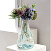 欧式出口彩色玻璃艺术花瓶人工吹制美式家居装饰水培插花桌面摆件