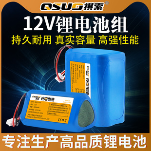 12V锂电池大容量11.1v广场舞音响电媒洗车机LED灯12伏充电电池组