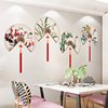 餐厅背景墙贴画装饰大图案中国风古风墙壁纸贴纸客厅墙上墙纸自粘