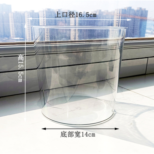 水培盆圆形花盆郁金香水仙阳台室内摆放养鱼仿玻璃食品级PET塑料