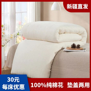 新疆长绒棉被纯棉花被子，被芯棉絮垫被2x2.3米，双人8斤1.5x2米单人