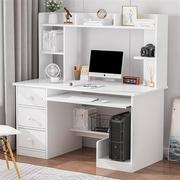 书柜书桌组合一体式书桌，书架一体家用台式电脑桌，带书柜组合桌子