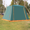 鲸伦开门厅式双层帐篷，户外5-8人双层野外野营大帐篷遮阳棚绿色