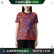 香港直邮Just Cavalli 就是卡沃利 女士 豹纹圆领 T 恤 76PAHE09