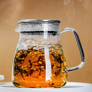 台湾宜龙简约加厚耐熱耐冷玻璃过滤泡茶壶煮茶器茶专家易泡壶