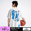 绫致杰克琼斯NBA联名时尚运动男士字母印花圆领短袖T恤上衣