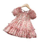 夏季女童连衣裙儿童裙子夏装宝宝公主裙女小童洋气3时髦1-5岁孩子