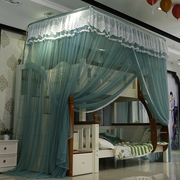 儿童双层子母床蚊帐1.5m上下床梯形，书柜款高低床u型伸缩1.2米1.35