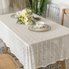 法式乡村北欧田园餐桌布，茶几白色台布镂空蕾丝，长方形桌布圆桌盖巾