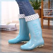 无里布雨鞋女款夏高筒(夏高筒，)防水防滑胶鞋加绒耐磨水鞋时尚雨靴中筒水靴