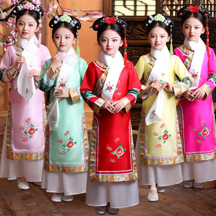儿童古装还珠格格女童舞蹈清朝满族宫廷服饰幼儿园六一节表演出服