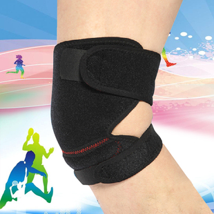 运动护膝魔术贴可调节大小方便防护膝盖跑步登山骑行蓝足球排通用