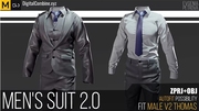 MD CLO3D男士西装外套衬衫裤子领带背心夹克MD服装源文件3D模型