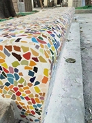 陶瓷彩色马赛克瓷砖自由碎石园林庭院地砖背景墙阳台酒店个性拼图