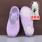 杰西专业芭蕾舞舞蹈鞋儿童女童形体猫爪鞋紫色教师莫兰迪软底鞋练