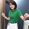 娃娃领短袖衬衫女士2021夏季韩版休闲宽松polo领半袖百搭上衣