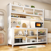 厨房餐边柜置物架家用多层落地储物柜多功能微波炉烤箱分层收纳柜