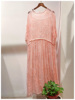 LQ151真丝连衣裙桑蚕丝夏季短袖粉色重工刺绣长裙套头仙女裙