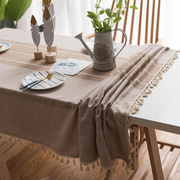 餐桌布艺耐磨小清新文艺茶几，长方形北欧风，现代简约流苏正方形台布