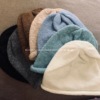 羊驼毛情侣毛线帽秋冬百搭保暖针织帽子ins潮堆堆帽包头帽冷帽