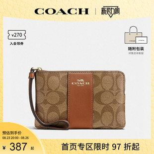 COACH/蔻驰 奥莱款女士时尚标志老花手拿包钱包F58035