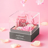 joyflower永生花苔藓，小熊玻璃罩玫瑰花礼盒情人节送女友，爱人生日