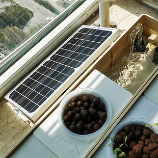 空中花园太阳能板5V10W接USB水泵阳台窗台室外天台庭院无土栽培