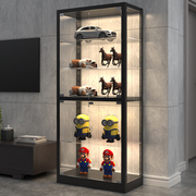 模型展示柜带灯玻璃柜透明乐高展柜，家用模型展示柜玩具展示架柜子