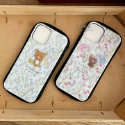 日本原裝轻松熊适用苹果iPhone12Pro全包邊玻璃保护套手机壳