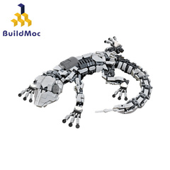BuildMOC拼装积木玩具创意机械壁虎机器人蜥蜴机甲动物组装模型