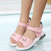 女童凉鞋夏季2023韩版软底公主鞋中大童平底小女孩儿童沙滩鞋