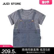 JUZI STORE童装针织牛仔条纹假两件连衣裙女童1026513