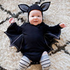 宝宝万圣节哈衣爬服婴幼儿蝙蝠，cos服连体衣带，帽哈衣两件套