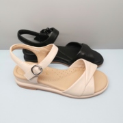红蜻蜓女凉鞋夏季款KX51210031时尚坡跟少女风真皮女鞋KX51210032