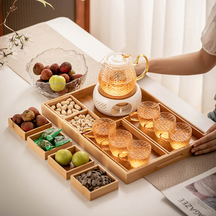 玻璃花茶壶蜡烛加热温茶茶具套装底座家用下午茶水果茶围炉煮茶器