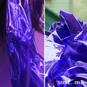 薰衣草紫色幻彩镭射膜，布料果冻tpu膜服装防水面料优于pvc皮革
