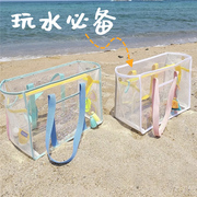 沙滩包防水收纳袋大容量透明游泳包浴兜旅行洗漱包2023果冻包