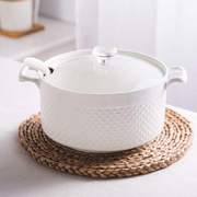 陶瓷汤锅带盖大饭碗，北欧风双耳汤盆家用米，饭碗汤窝微波炉专用