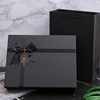 黑色礼物盒空盒创意，盒子生日包装盒高档礼盒，衬衫衣服定制logo