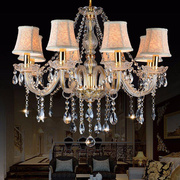 欧式水晶灯金色客厅吊灯，卧室餐厅灯大气，灯具创意工程蜡烛灯具