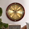 欧式家用实木复古挂钟客厅时钟美式轻奢卧室挂表挂墙大气石英钟表