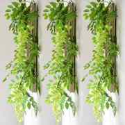 绿叶装饰仿真紫藤花串2.2米假花藤，造景装饰藤蔓豆花缠绕吊顶藤条