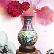 景泰蓝花瓶摆件燕京八景铜胎掐丝珐琅手工工艺品家居摆件外事礼物