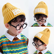 儿童毛线帽子男童保暖护耳帽时尚女童套头帽婴儿秋冬季针织宝宝帽