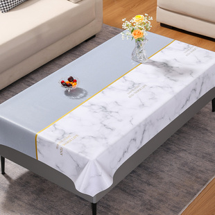 简约客厅茶几桌布垫，长方形餐桌布防水防油防烫免洗家用台布布艺