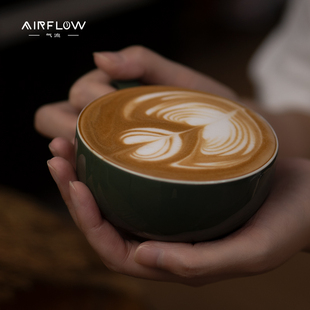 AIRFLOW/气流对流压纹咖啡杯 陶瓷杯 泽田杯 专业拉花拿铁咖啡杯